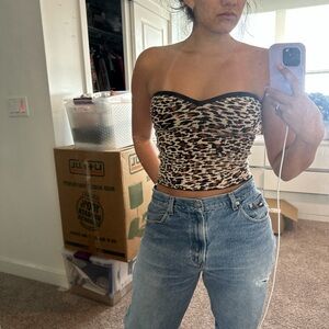 Urban outfitters leopard/cheetah tube top in size medium